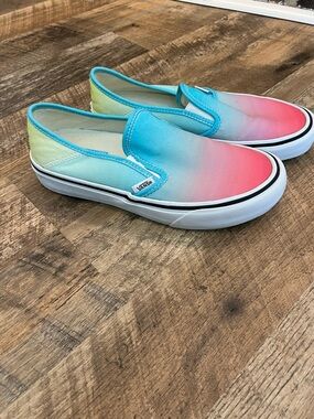 Vans Slip-On Ombre Pastel Sneakers - Pink Blue Yellow